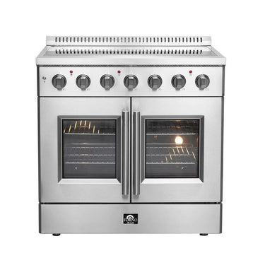 Forno 36" Galiano Electric Range, French Door, Stainless - FFSEL6917-36
