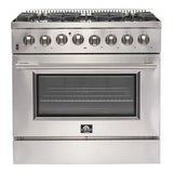Forno 36" Dual Fuel Gas Range, S.S. - FFSGS6156-36