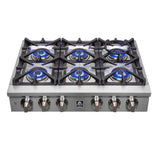 Forno 36" Forno Gas Range Top, 120,000 BTU S.S. - FCTGS5751-36
