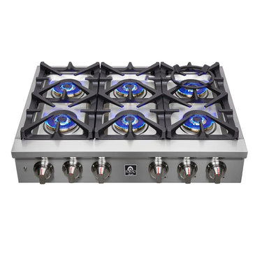 Forno 36" Forno Gas Range Top, 120,000 BTU S.S. - FCTGS5751-36