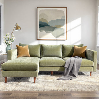 Wallace 98" Untufted Reversible Chaise Sofa - Amigo II Garden