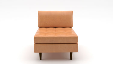Ladybird Leather Armless Chair - Hudson Lager