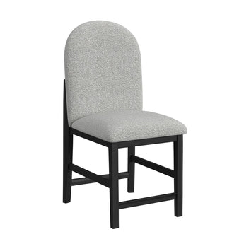 Portland - Round Back Counter Stool with Grey Fabric