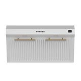 Quality Home Bari Espresso 30" Range Hood, White - FRHUC5255-30WHT