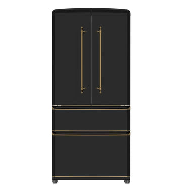 Forno 33" French Door Refrigerator, Black - FFFFD1791-33BLK