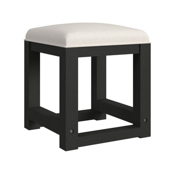 Ridgemont - Dressing Stool with White Fabric