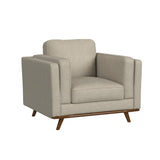 Venus Chair in Belfast China Beige with Cherry Finished Wooden Front