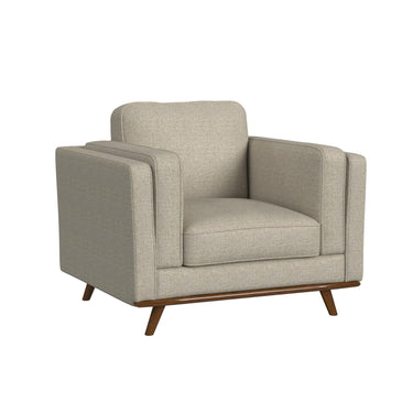 Venus Chair in Belfast China Beige with Cherry Finished Wooden Front