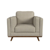 Venus Chair in Belfast China Beige with Cherry Finished Wooden Front