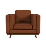 Venus Chair in Belfast China Orange with Cherry Finished Wooden Front