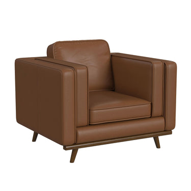 Venus Chair in Pebble Tan with Cherry Finished Wooden Front