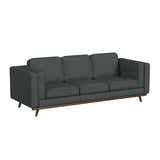 Venus Sofa in Belfast China Charcoal with Cherry Finished Wooden Front