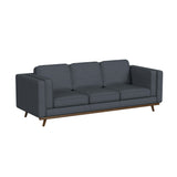 Venus Sofa in Palmer Sky with Cherry Finished Wooden Front