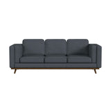 Venus Sofa in Palmer Sky with Cherry Finished Wooden Front