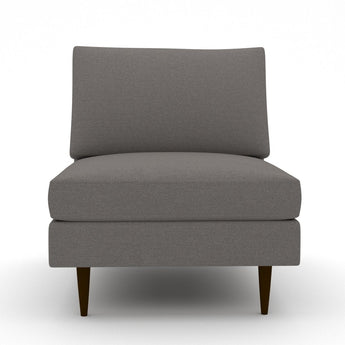Wallace Untufted Armless Chair - Peyton Slate