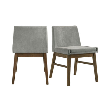Weston Upholstery Side Chair Walnut w/Smoke Fabric (2 Per Pack)