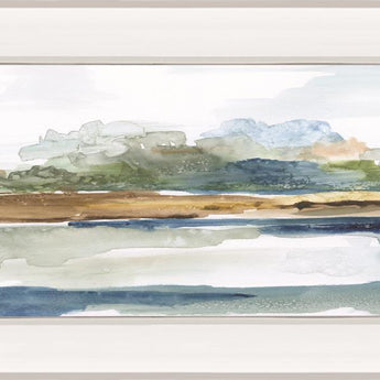 Solace By Nan - Mirror Framed Print Wall Art - Beige