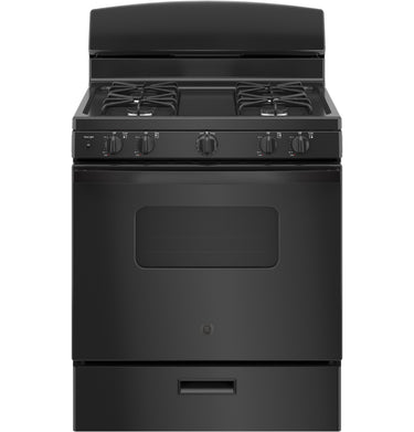 GE 30" Freestanding Gas Range, Black - JGBS10DEMBB