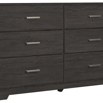 Belachime - Six Drawer Dresser - Charcoal