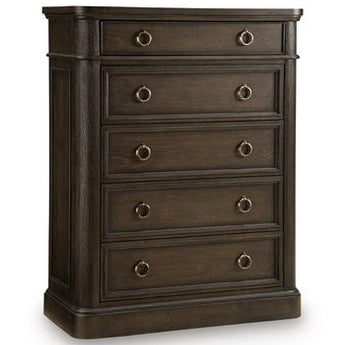 Wickenger - Five Drawer Chest - Dark Brown