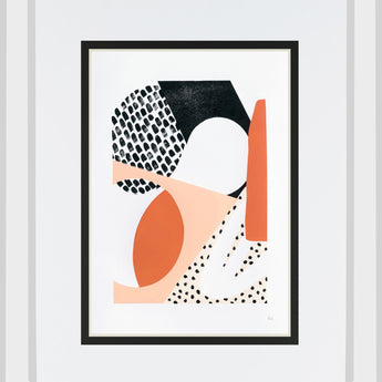 Luminous Tumble I By Laura Marshall Mirrored Frame - White
