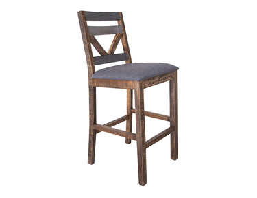 Loft Barstool (Set of 2) Two Tone Gray / Brown - Stool Sets at Quality Home Furniture Mesquite