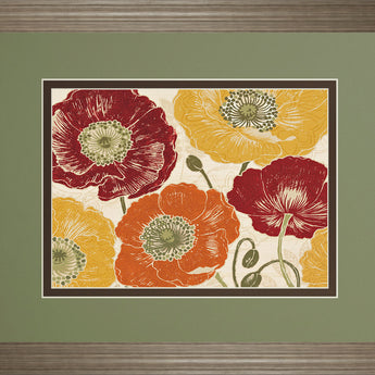 A Poppy's Touch I Spice By Daphne Brissonnet - Framed Print Wall Art - Orange