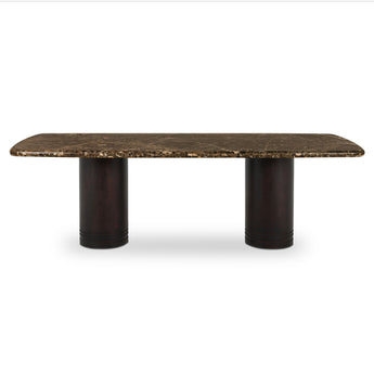 Daphne - Dining Table Large - Dark Emperador Marble / Brown