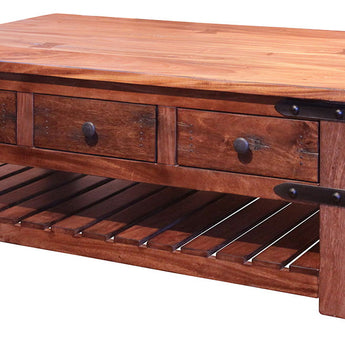 Parota Cocktail Table Cinnamon Brown - Cocktail Tables at Quality Home Furniture Mesquite
