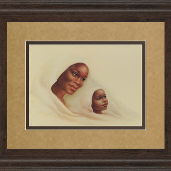 Two Generations - Framed Print Wall Art - Beige