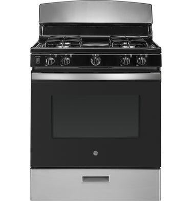 GE 30" Freestanding Gas Range, Stainless Steel - JGBS30RETSS