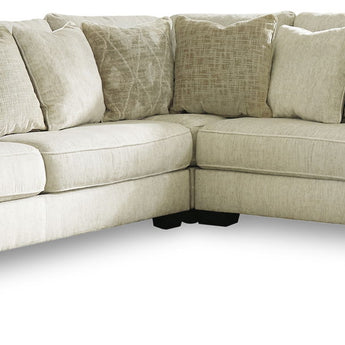 Rawcliffe - Left Arm Facing Sofa 3 Pc Sectional - Parchment