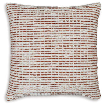 Nashlin - Pillow (Set of 4) - White / Rust