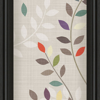 Leaflets By Tandi Venter - Framed Print Wall Art - Light Gray