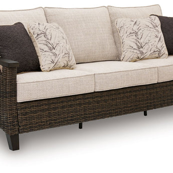 Monterey Point - Sofa With Cushion - Dark Brown