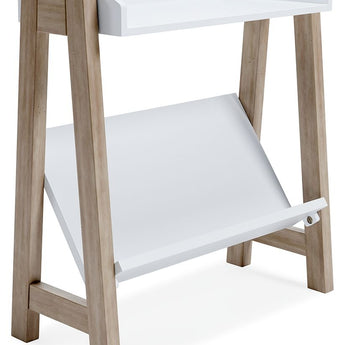 Blariden - Small Bookcase - White / Tan