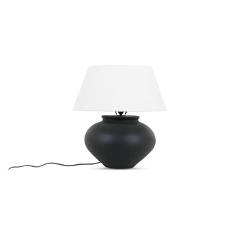 Olia - Table Lamp - Dark Brown / White