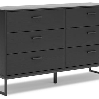 Socalle - Six Drawer Dresser - Black
