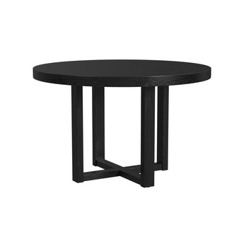 Bahama Breeze - Mesa de comedor redonda de 120 cm - Negra