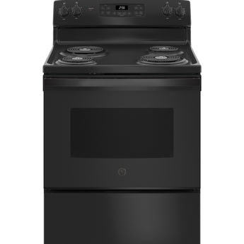 GE 30" Freestanding Electric Range, Black - JB256DMBB