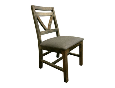 Loft Chair With Fabric Seat (Set of 2) Two Tone Gray / Brown - Chair Sets at Quality Home Furniture Mesquite