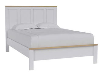 Kerisden - Full Panel Complete Bed Frame - White / Brown