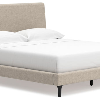 Cielden - California King Upholstered Bed with Roll Slats - Soft Gray