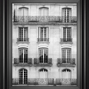 Across The Street I By Laura Marshall - Framed Print Wall Art - Dark Gray