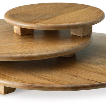 Kaidler - Tray Set (Set of 3) - Brown