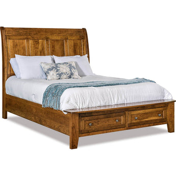 Belmont Sleigh King Storage Footboard Bed
