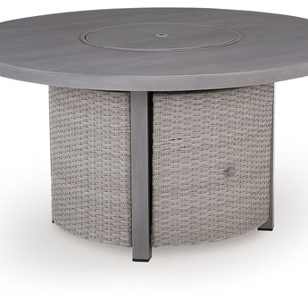Half Moon Beach - Round Fire Pit Table - Gray