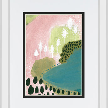 Abundance I By Lynn Mack Mirrored Frame - Pink