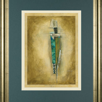 Shaman Of The Rain By Douglas - Framed Print Wall Art - Beige