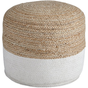 Sweed Valley - Pouf - Round - Natural / White